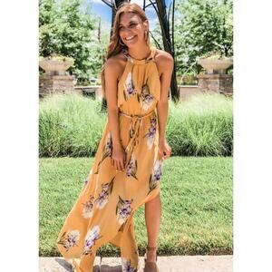 Davi & Dani Floral Maxi Dress‎